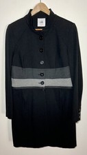 Cabi Women’s Jacket M Black Gray Zip Off Convertible Coat Button Front 2 In 1