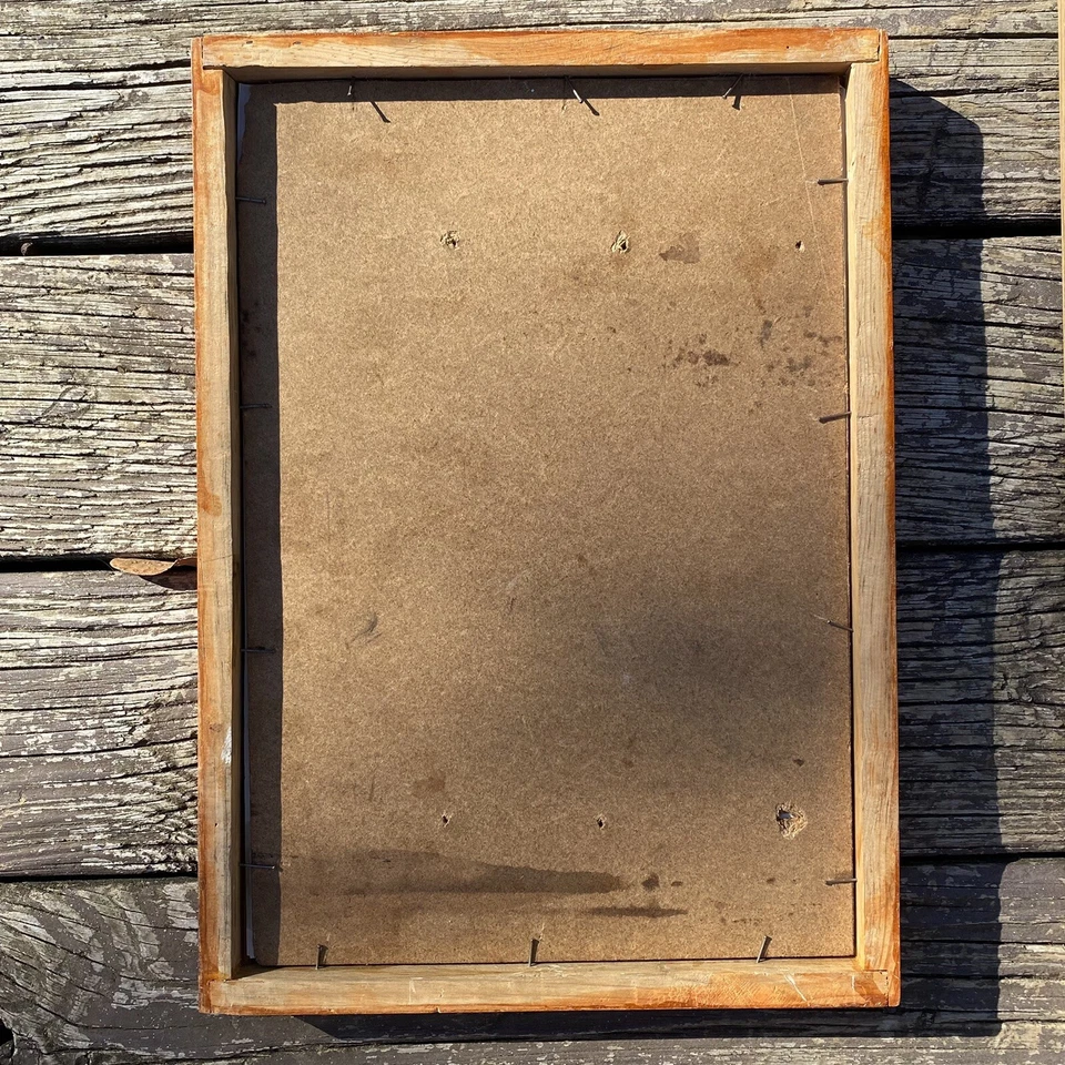 Cuadro vintage de pared de vivero niño riegando una flor  Foto 2 de 4