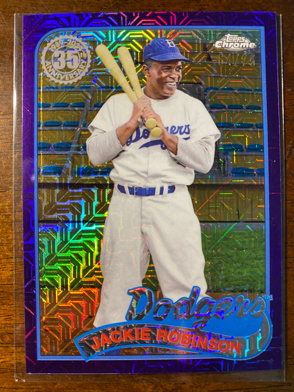 2024 Topps Series 2 Jackie Robinson #2T89C-67 Silver Pack Purple Mojo /75