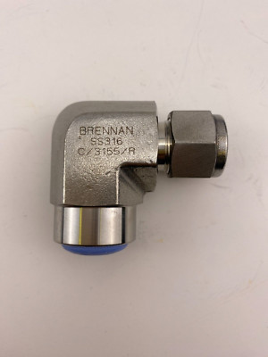 Brennan NS2502-08-08-SS Compression Tube Female Elbow: 1/2'' Thread, Comp x FNPT