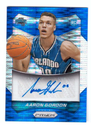 2014-15 Panini Prizm Blue Pulsar Rookie Auto Autograph #82 Aaron Gordon /249