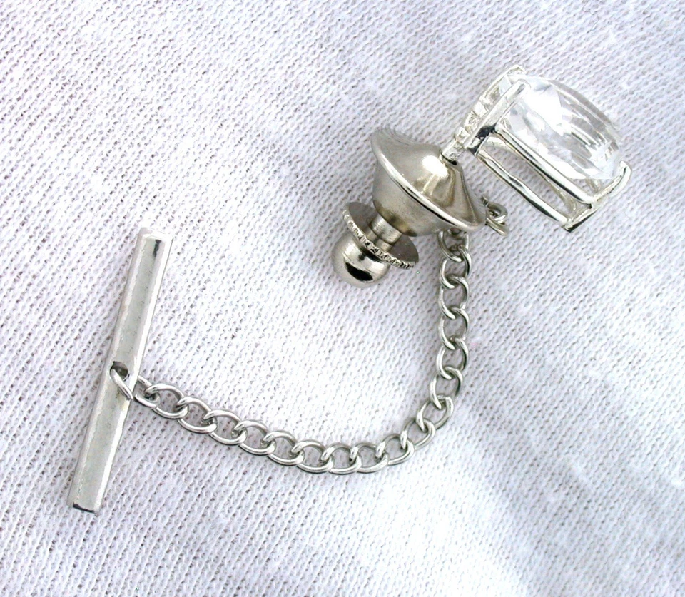 Piedra preciosa de cuarzo de cristal de pera 12x8 piedra preciosa de plata de ley corbata ESTT130 Foto 2 de 2