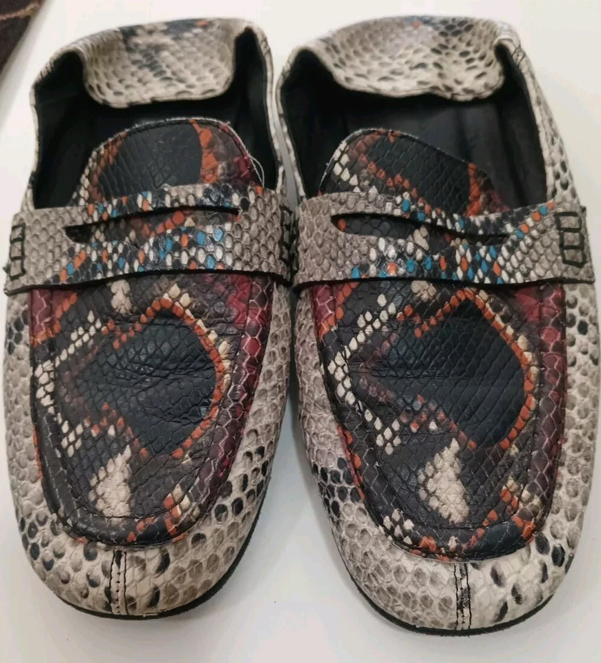 Isabel Marant Fezy Estampado de Serpiente Plegable Convertible Mocasines Zapatos Planos Talla 36/6 Foto 3 de 4
