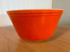 Vintage Federal Glass Orange Mixing Bowl 2.5 Qt 9 Inch Nesting MCM