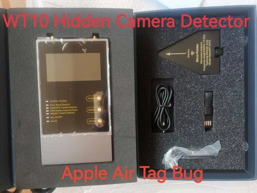 Apple Air Tag Bug Hidden Camera Detector GPS Audio Listening Frequency Scanner