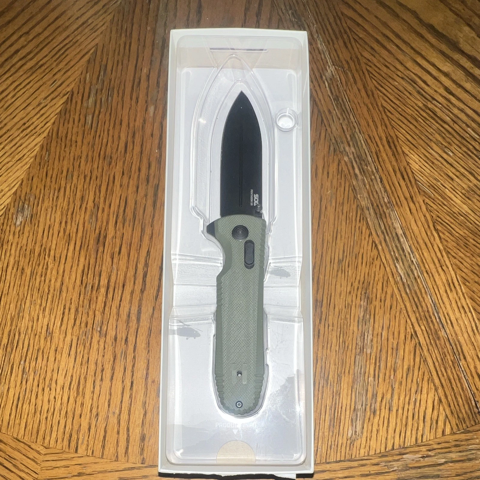 SOG Pentagon XR Pocketknife Green G10, CTS XHP Plain Spear Point, XR Lock image 2