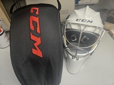 CCM Axis 1.9 Hockey Goalie Full Face Mask White Large 57-61cm CE GFA1.9