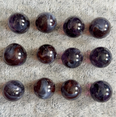 Multicolor Glass Swirl Shooter Marble Lot Of 12 #4 Damaged Brown Blue Purple