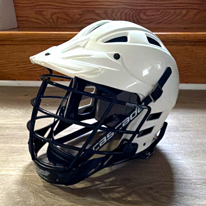 Cascade CPX Lacrosse Helmet Medium White/Black Full Face NOCSAE Certified