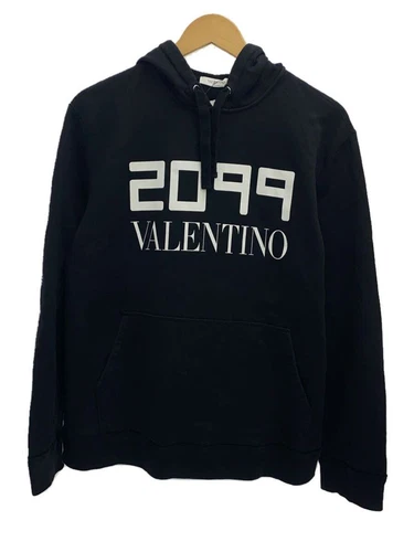 VALENTINO FELPA CON CAPPUCCIO S COTONE Nero 0000007857 01 BLK LOGO