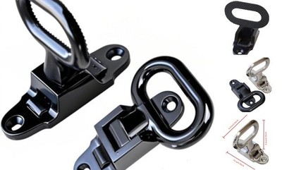 2 Pack Stainless Steel Folding Step, Heavy Duty 304, Non-Slip Tread, black