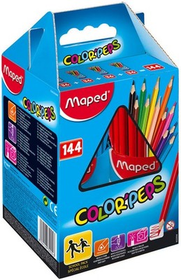 Maped Dreikant Buntstift COLOR'PEPS 144er Schulpaket