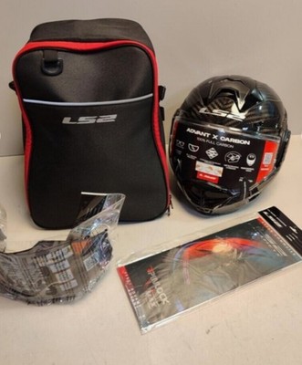 Motorradhelm  LS2, Klapphelm Motorrad ADVANT X Carbon Gloss Carbon, XXXL