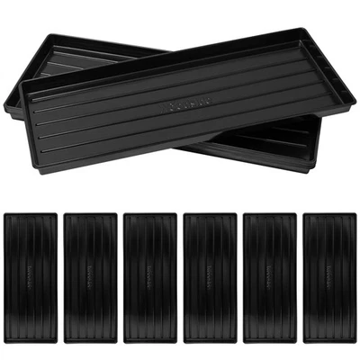 WOODSIDE Plastic Greenhouse Growbag Tray 6 Pack for Tomato Plant Watering Strong Reusable