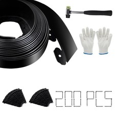 Landscape Edging - 2" High x 66 FT, Plastic Garden Edging Border with 200 Pla...