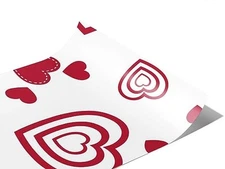 Rwraps Red Heart Beating Drums Gloss Vinyl Film Wrap 59in x 6in Vinyl Vehicle