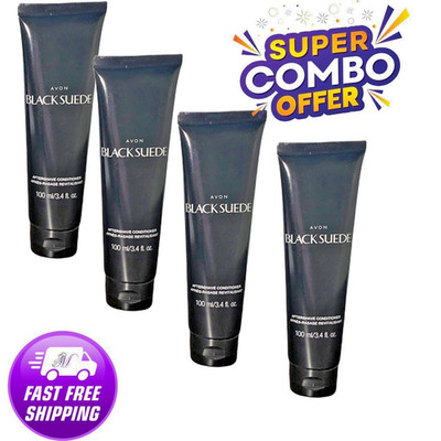 Avon (4) Black Suede After Shave Conditioner 3.4 fl oz Fast Free Shiiping