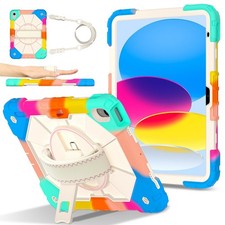 for iPad 2025 11-inch A16 11th Gen Shockproof Kickstand Hand Strap Case