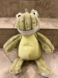 Petlou 16" Frog Dog Toy w/2 Sqeakers,Grunter & Crinkle Arms Green New
