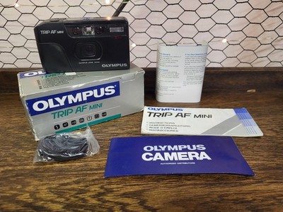 Olympus TRIP AF Mini Black 34mm Lens Film Camera in box