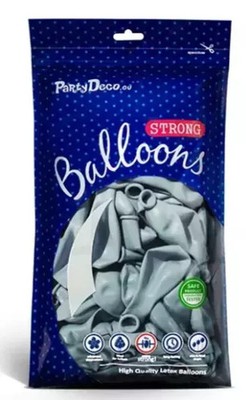 5904555018174 Balony Strong Pastel Light Misty Blue, 30 cm (100 sztuk) PartyDeco
