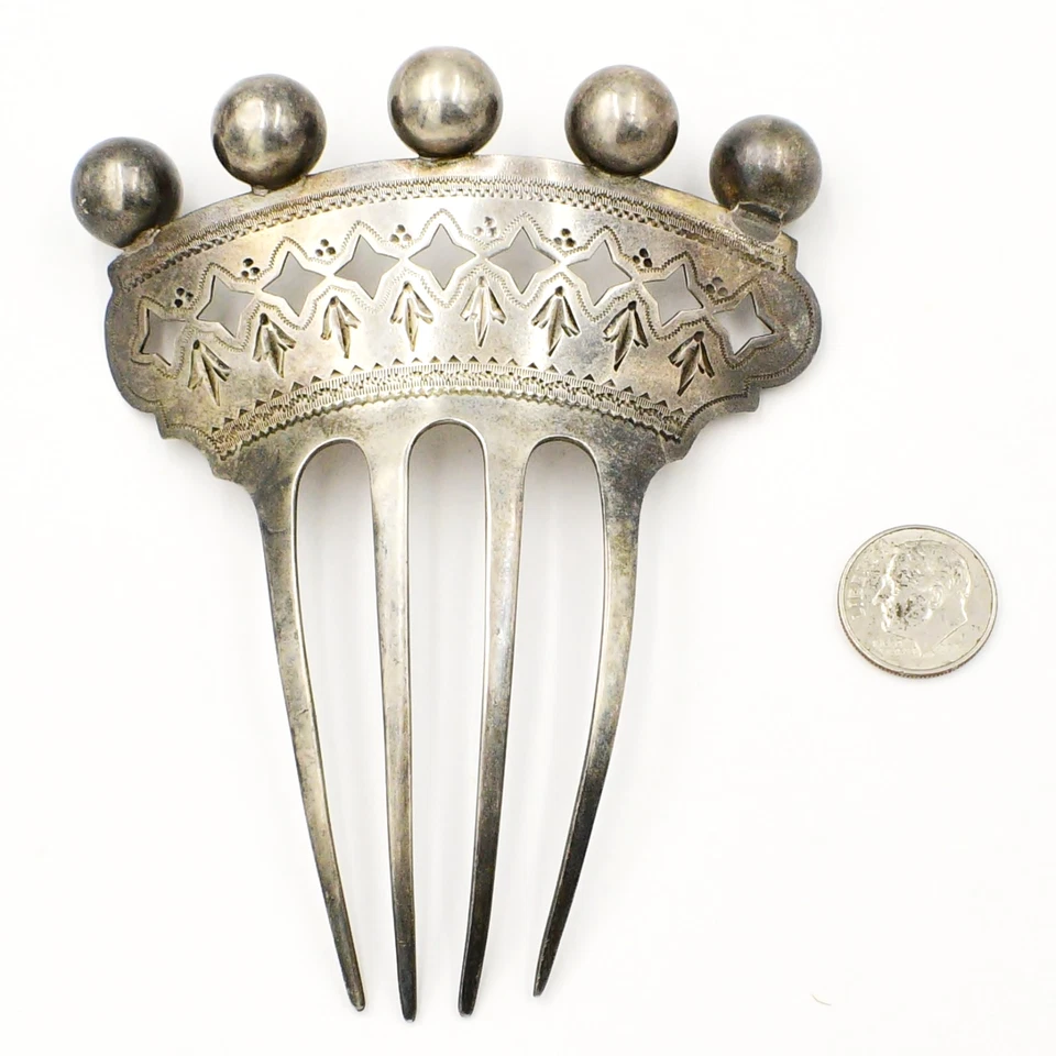 Accesorio único peine de pelo Dominick & Haff de diseñador victoriano de plata de ley Foto 4 de 4