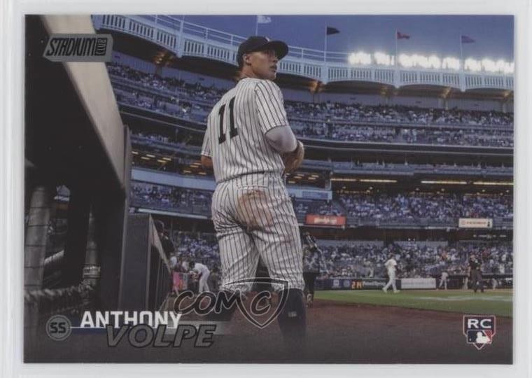 2023 Topps Stadium Club Black Foil Anthony Volpe #191 05ks