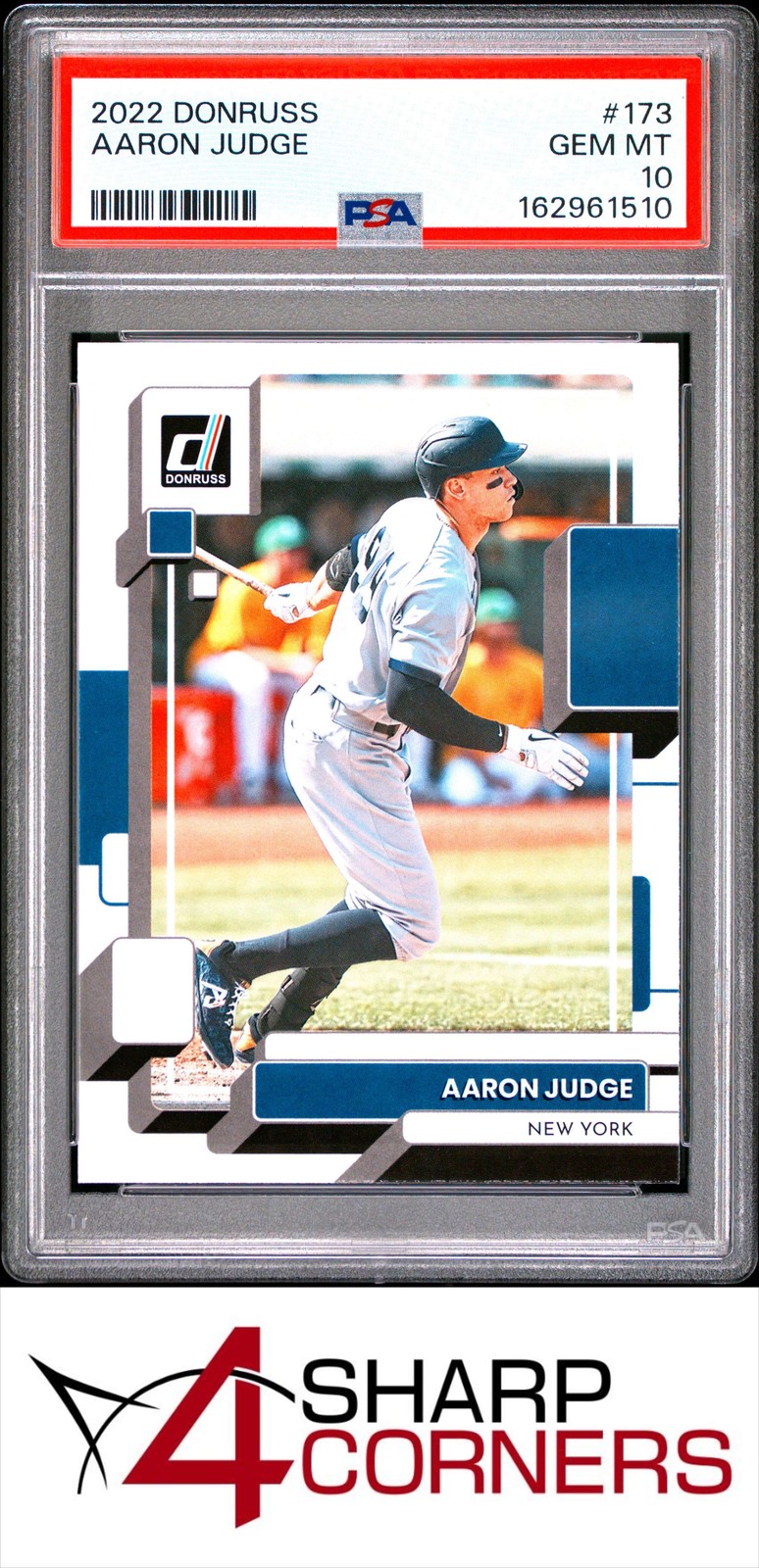 2022 PANINI DONRUSS #173 AARON JUDGE YANKEES POP 5 PSA 10