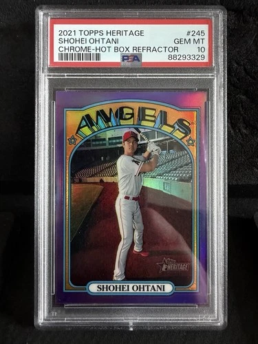 2021 Topps Heritage - Shohei Ohtani #245 Chrome Purple Refractor