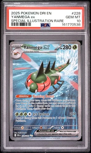 Pokemon Destined Rivals Yanmega ex Special Illustration Rare SIR #228/182 PSA 10
