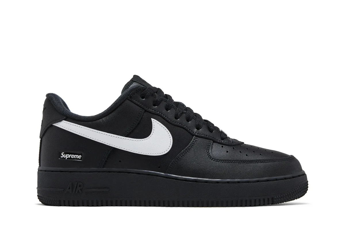 Supreme x Nike Air Force 1 Low Box Logo - Black White for Sale