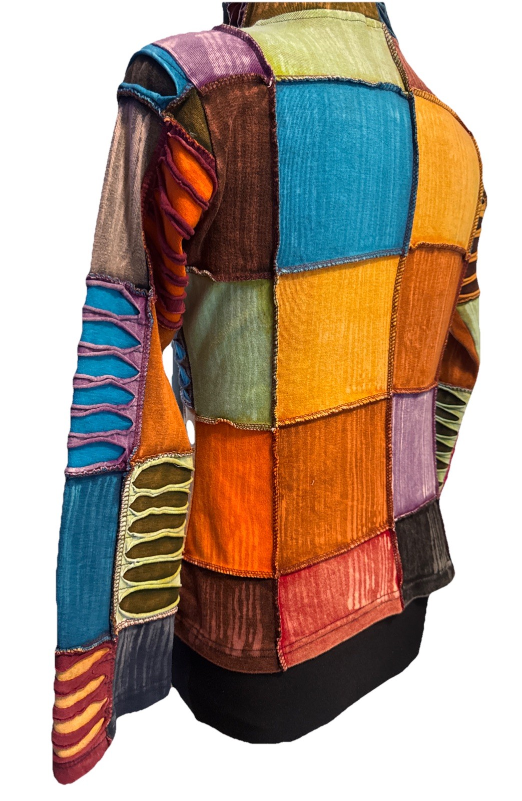 COLLECTION ROYAL Patchwork Jacket Hippie Boho Emb… - image 6