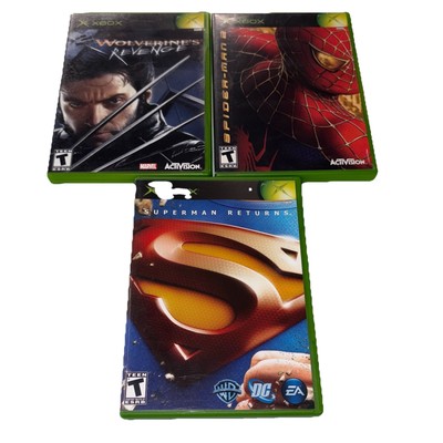Xbox Superhero Game Lot 3 Spider-Man 2, Superman Returns, X2 Wolverine s Revenge