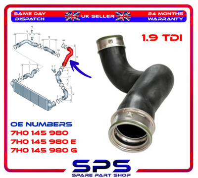 Intercooler Hose Turbo Pipe For Vw Transporter T5 Multivan V 1.9 Tdi Axb Axc