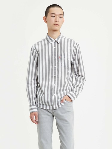 Grey barstow oxford work denim plaid 