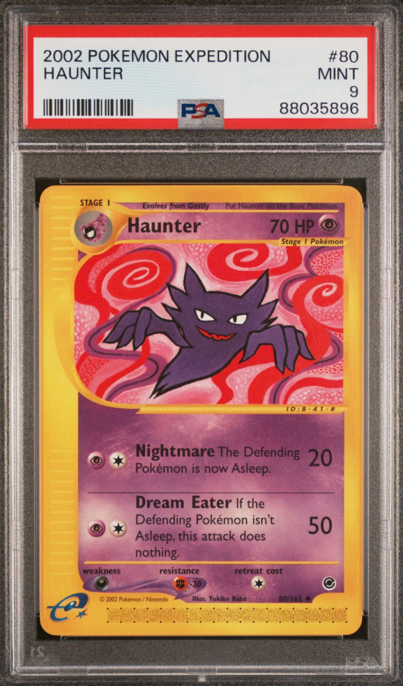 2002 POKEMON EXPEDITION 80 HAUNTER PSA 9