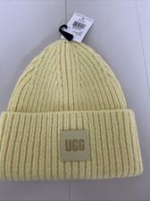 NWT UGG Chunky Rib beanie, hopper (yellow) $5...