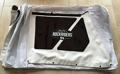 New White Soft Top With Clear Windows For 1986-1994 Suzuki Samurai - R&S Brand Part #98652 4 thumbnail image