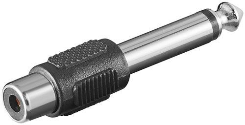 Goobay Audio adapter 6.35mm male (2-pin mono) to RCA female (11118)