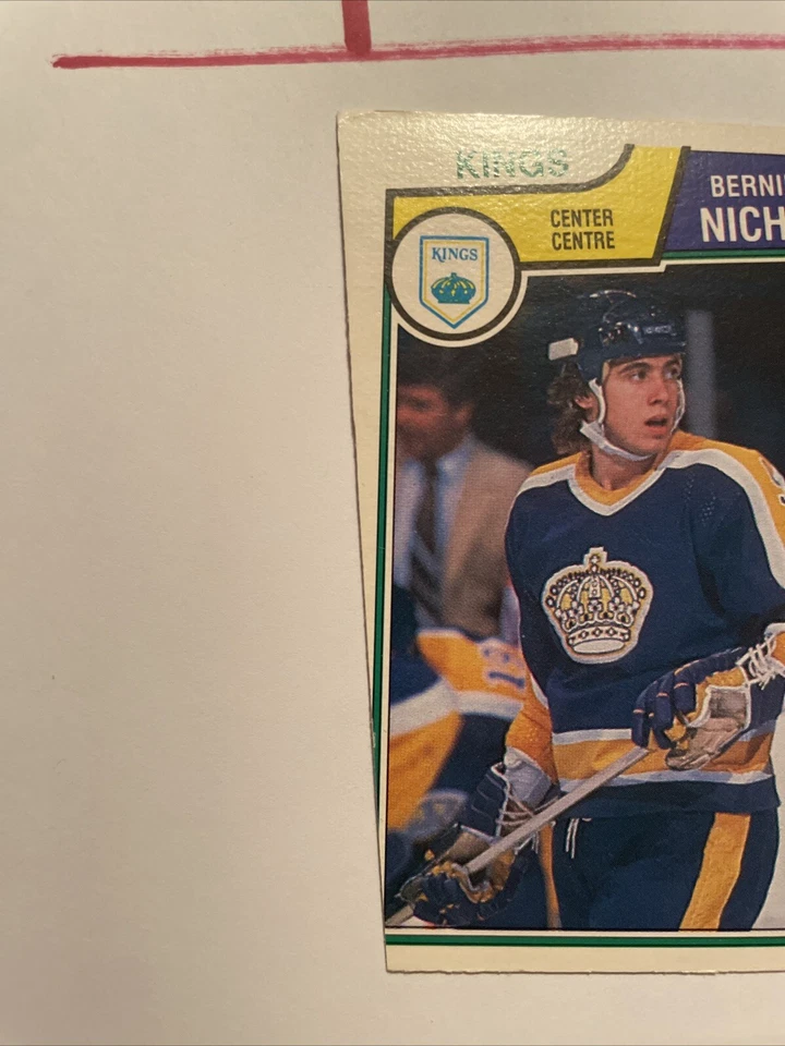 1983/84 O-PEE-CHEE NHL 🏒 карта 160 Берни Николлс дебютант + OPC Miss Cut РЕДКАЯ - Изображение 4 из 4