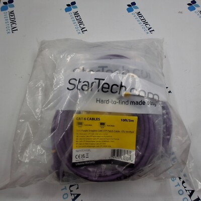 StarTech CAT 6 Cables 10' Purple Snagless UTP Patch Cable Pack of 10