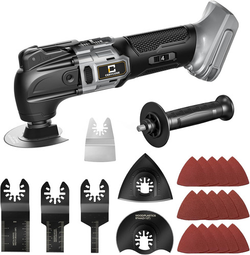 Cordless Oscillating Tool for Dewalt 20V Battery,Brushless-Motor Tool with Auxil