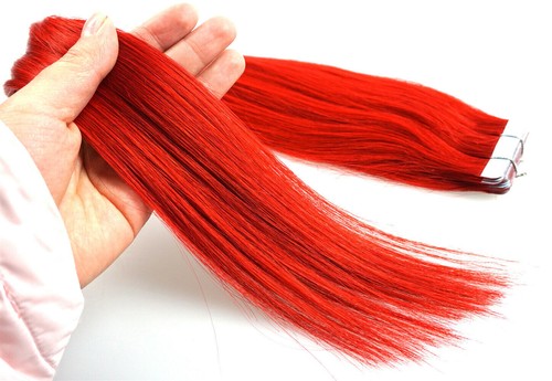 Nastro senza cuciture nelle estensioni dei capelli umani 100% vera pelle Remy trame capelli russi - Foto 72 di 120