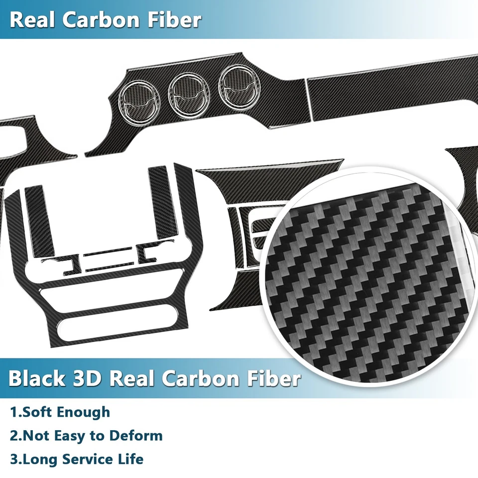 Kit de 26 piezas pegatinas interiores accesorios interiores para Ford Mustang 2015-2024 Foto 2 de 4