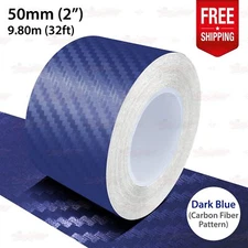 CARBON FIBER DARK BLUE 2" 50mm PIN STRIPE Car Striping TAPE Decal Vinyl Sticker