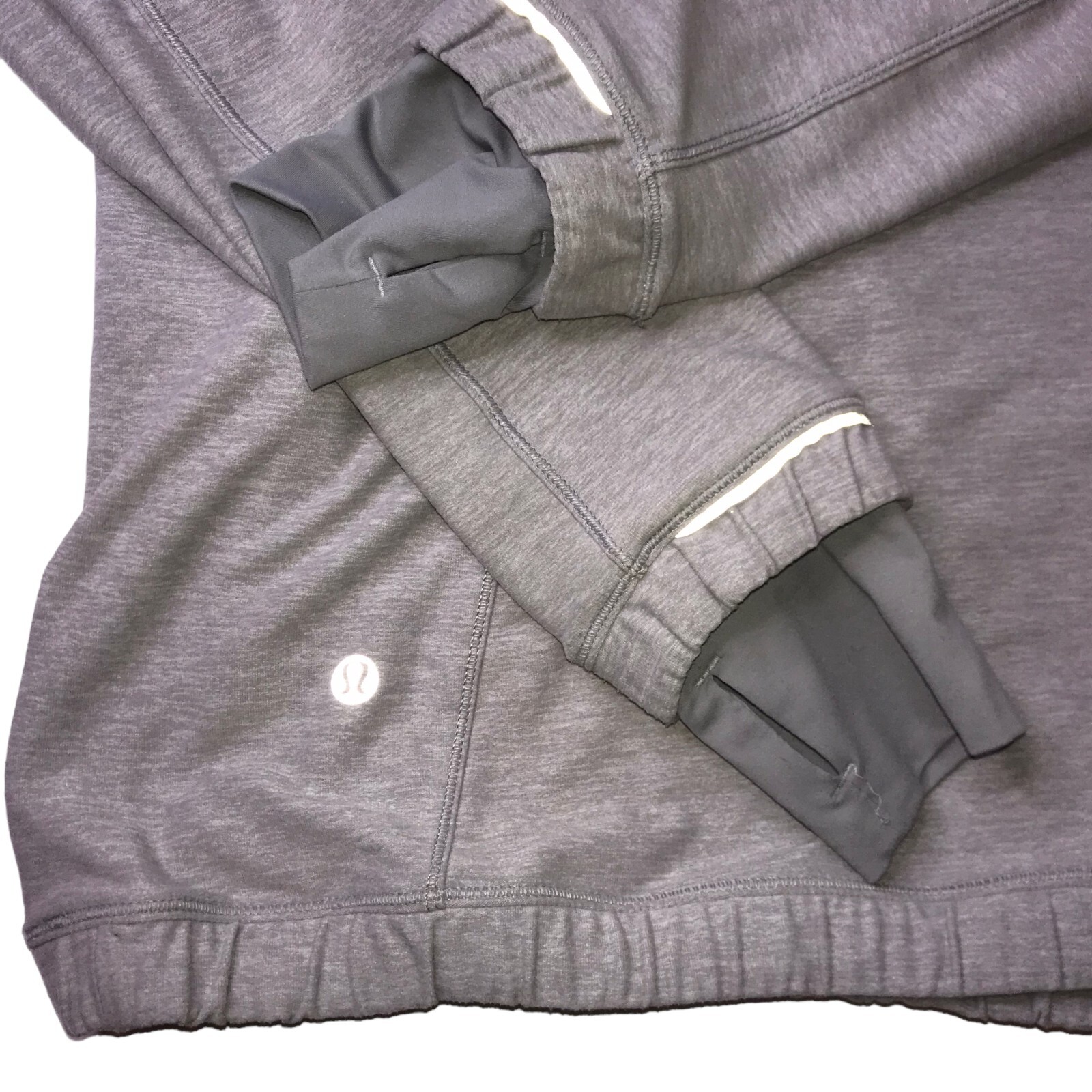 LULULEMON Half-Zip Pullover Light Gray Heathered … - image 9