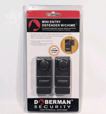 DOBERMAN SECURITY MINI ENTRY DEFENDER w/ CHIME 100dB MODEL #SE-0129 Very Loud