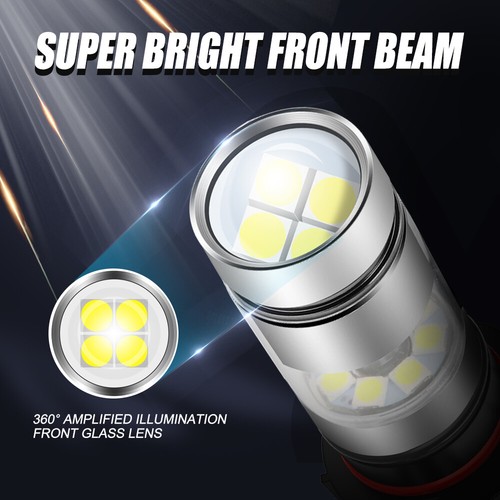 For Ford F150 F250 F350 Super Duty AUXBEAM 6000K LED Fog Driving Light Bulbs 2x - Picture 8 of 12