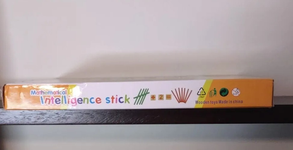 Juguete De Conteo Matemático De Madera – Set De 40 Palos Y 16 Bloques – 23x15x2,2 Cm – Educativo Para Preescolar Y Jardín De Infancia – Estimula La Lógica Y La Coordinación