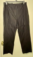 Briggs Women  s Black Pants Size 14 Stretch Elastic Waist, Straight Leg